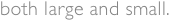 both large and small. 